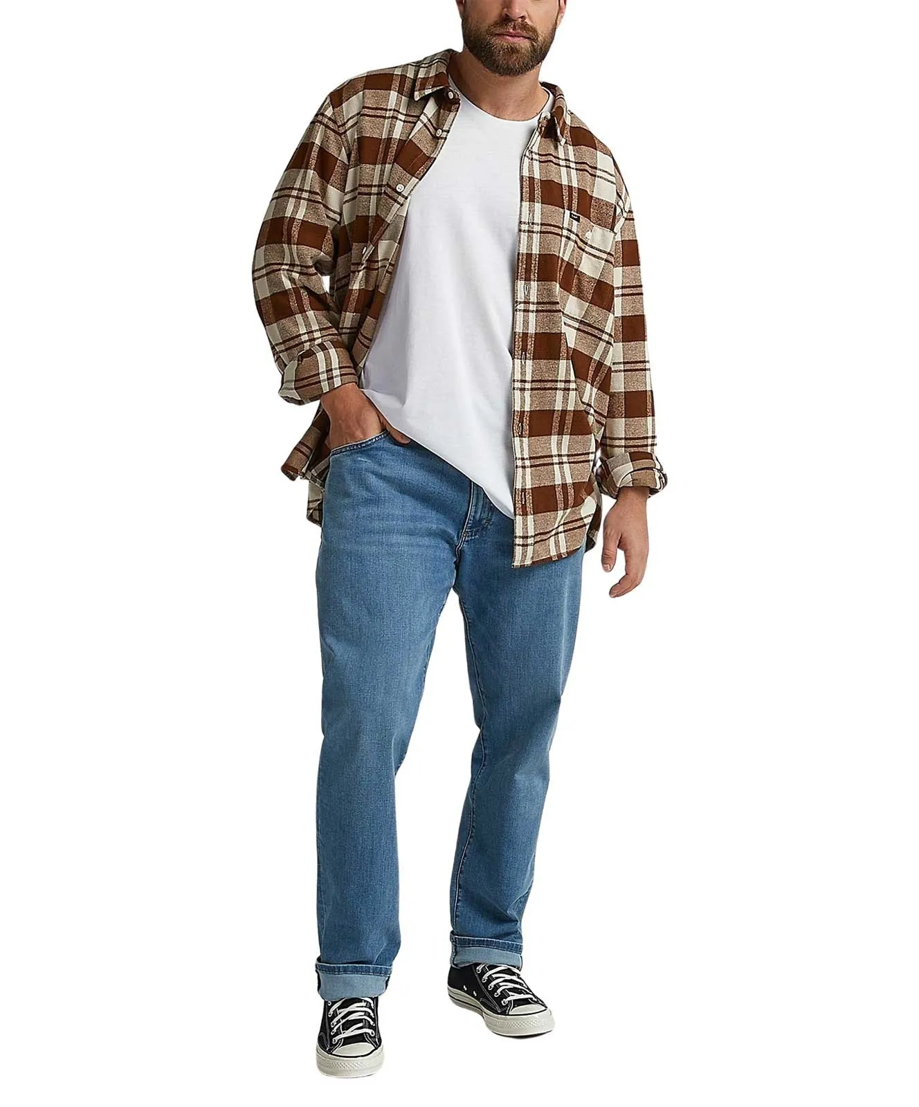 Herren Shirt Patch Logo Tee von Lee in White