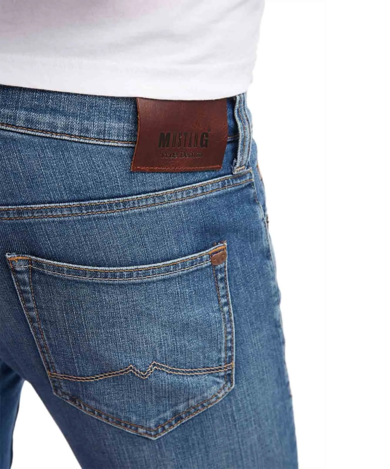 Herren Jeans Oregon Tapered von Mustang in Light Scratched Used
