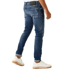 Garcia Jeans Slim Fit Fermo 650 im mittelblauem Used