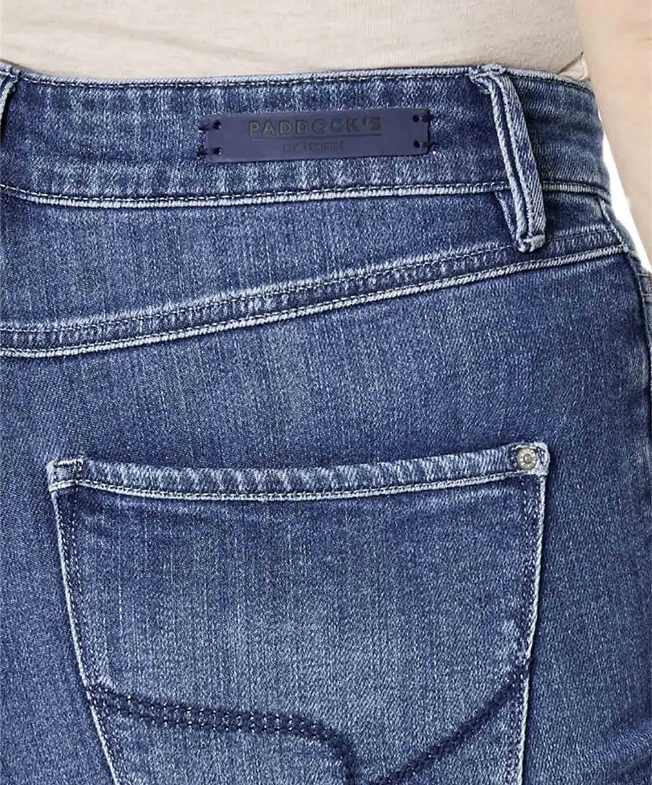 Damen Jeans Pat von Paddocks in Mid Blue Used Moustache