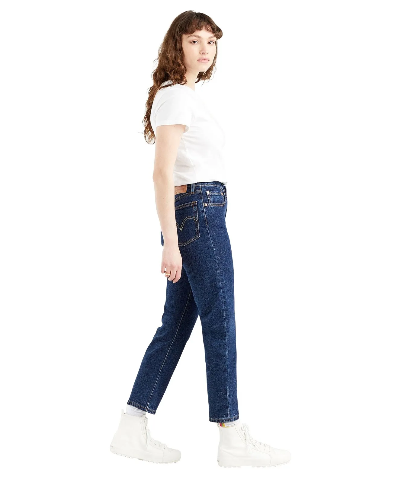 Damen Jeans 501 Crop von Levis in Salsa Stonewash