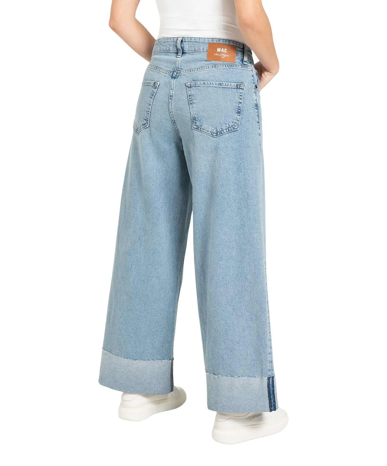 Damen Jeans Nevada Superwide von MAC in Urban Azur Blue