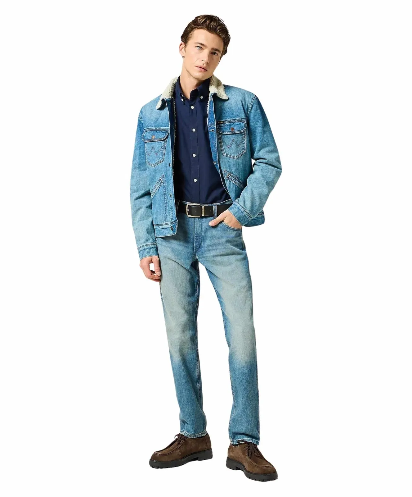 Herren Hemd Oxford Shirt von Wrangler in Dark Navy