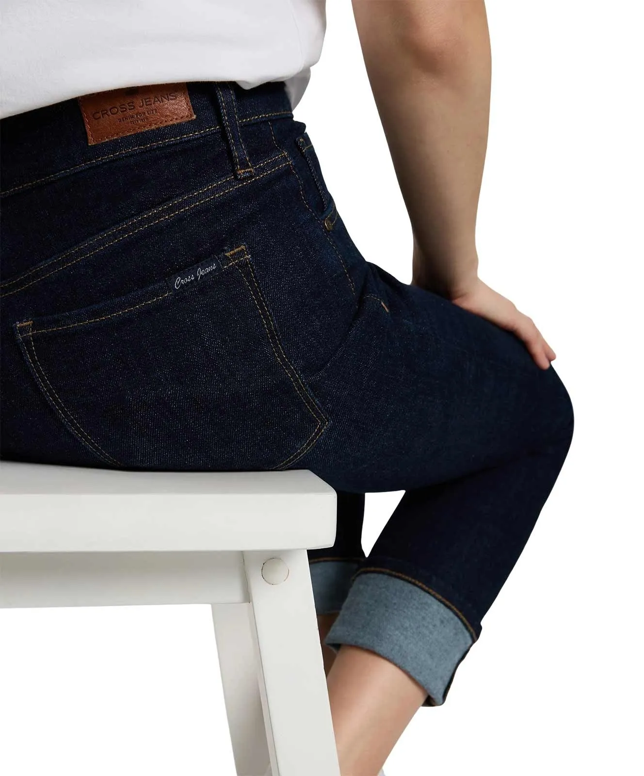 Damen Jeans Anya von Cross in Deep Blue