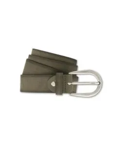 Bernd Götz Gürtel aus Veloursleder in Olive