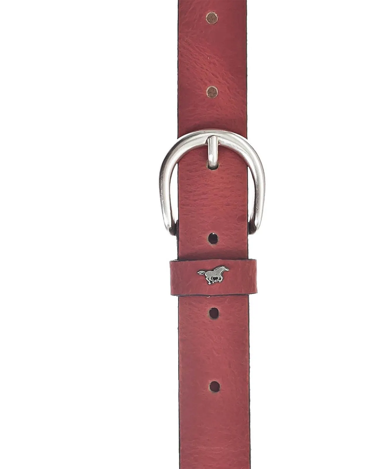 Damen Gürtel 2,5cm Ledergürtel mit Schließe von Mustang in Red