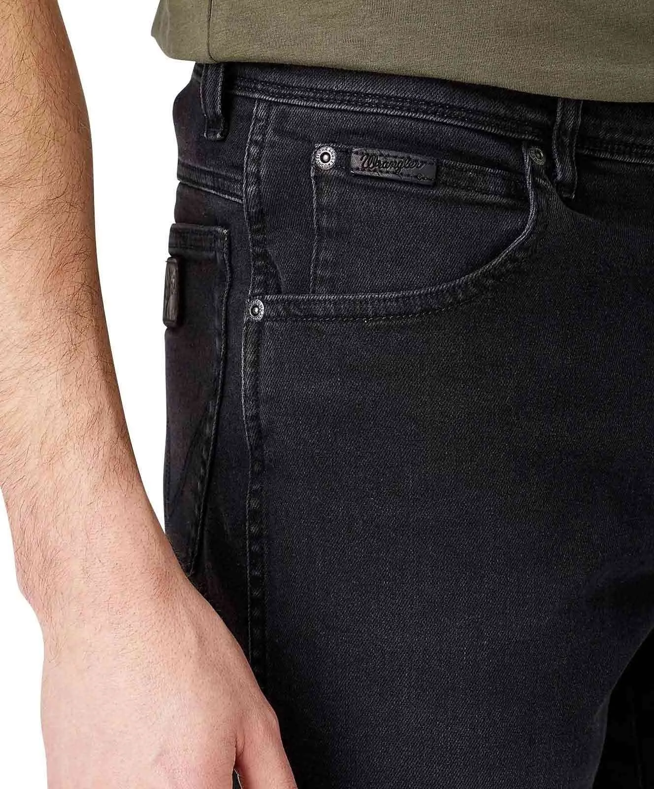 Wrangler Jeans Slim Fit Texas Slim in Black Crow