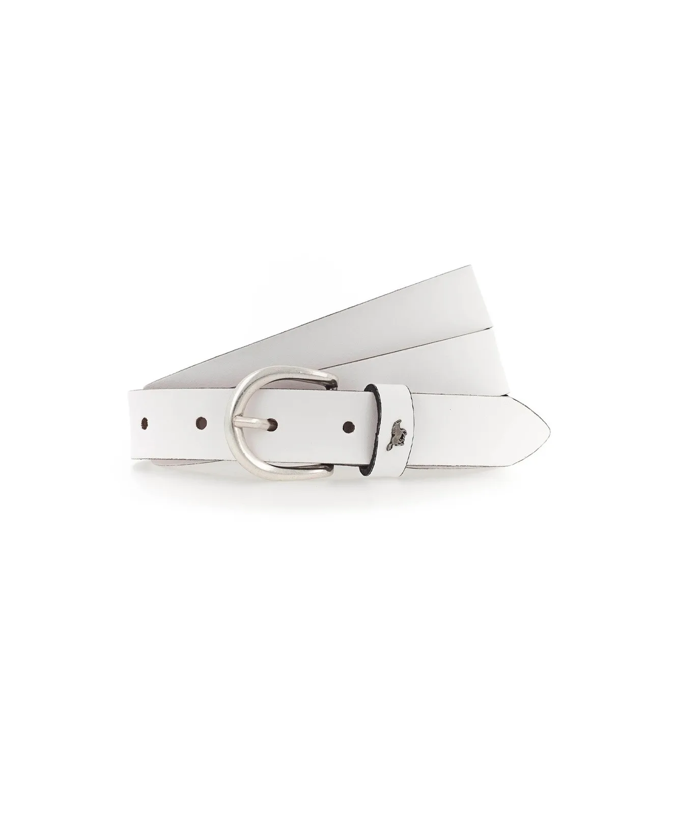 Damen Gürtel 25mm Ledergürtel mit Schließe von Mustang in White