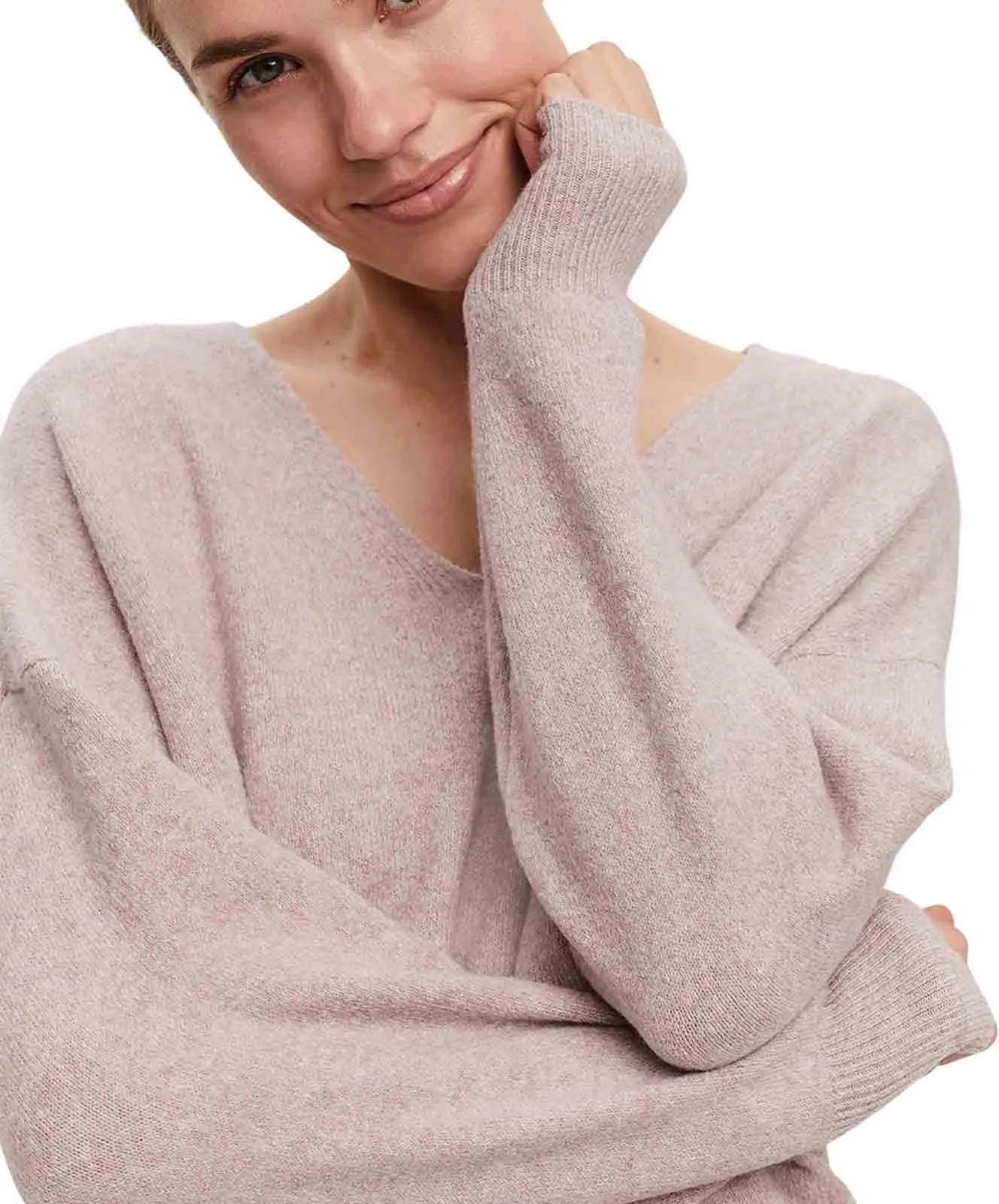 Damen Pullover Doffy von Vero Moda in Woodrose Melange