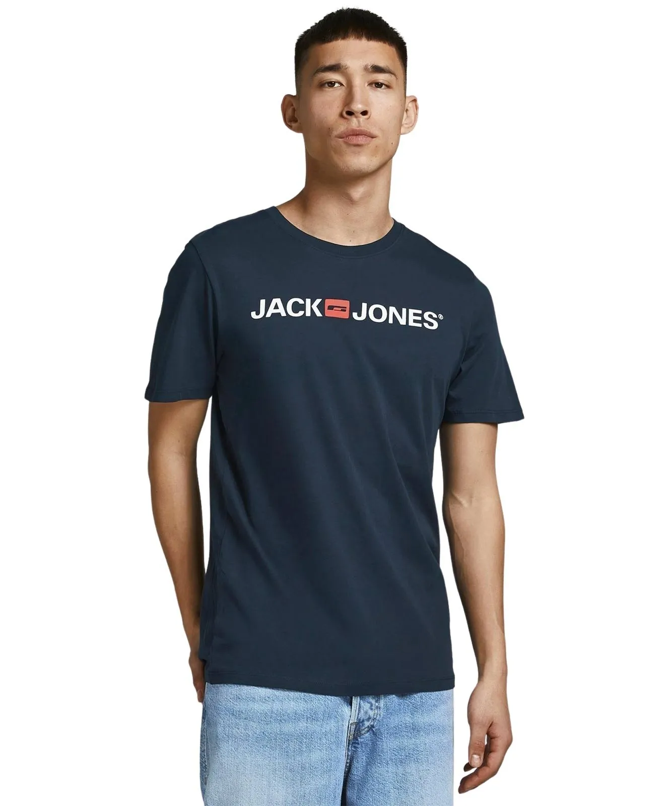 Herren Shirt Corp Logo Tee von Jack & Jones in Navy Blazer
