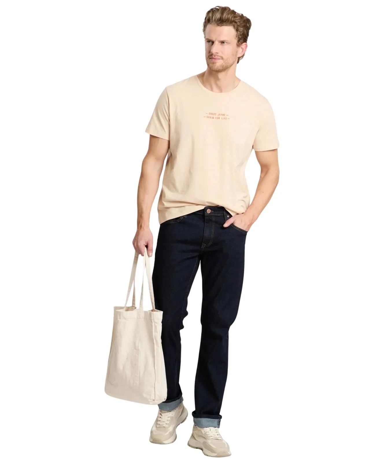 Herren Jeans Damien von Cross in Rinse