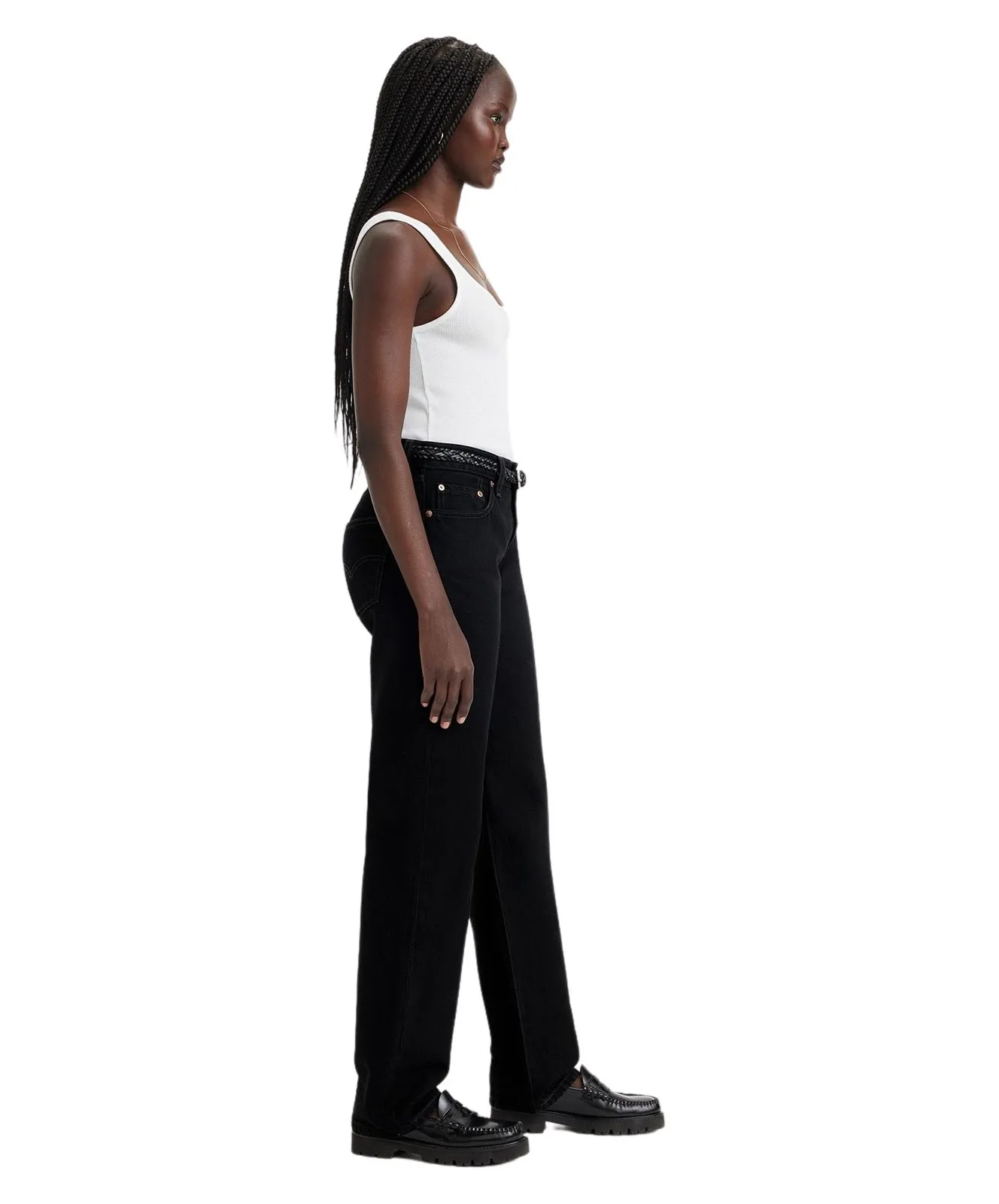 Damen Jeans 501 90s von Levis in Rinsed Blacktop