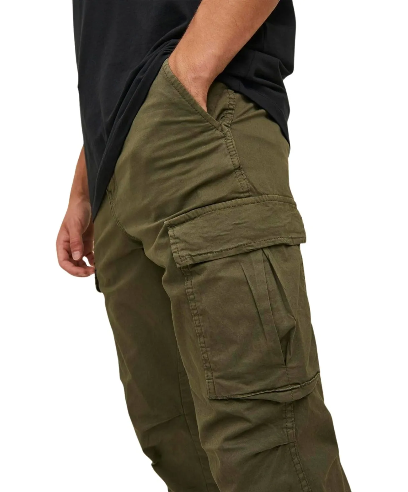 Herren Hose Stace Trucker von Jack & Jones in Olive Night