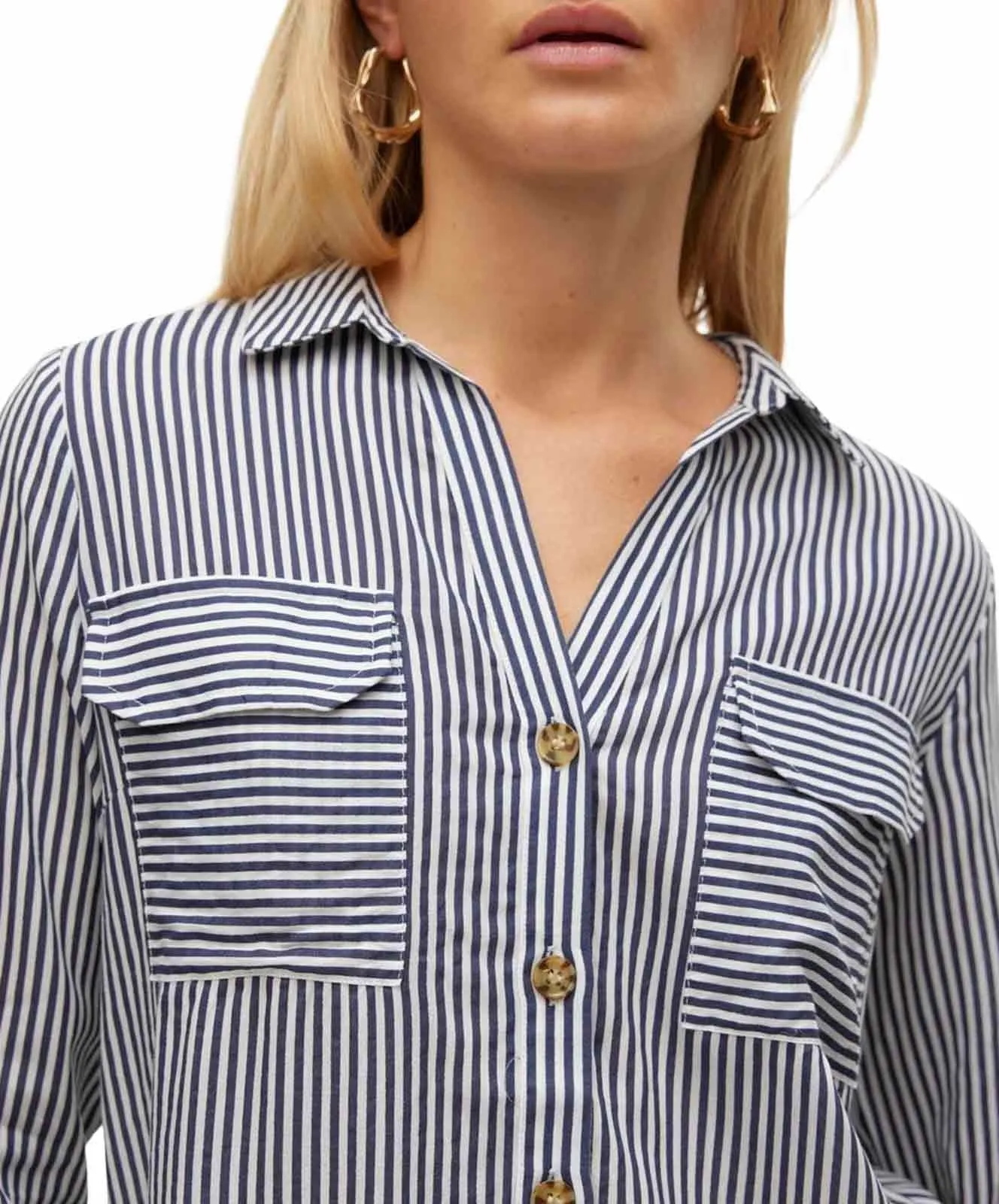 Damen Bluse Bumby von Vero Moda in Snow White India Ink