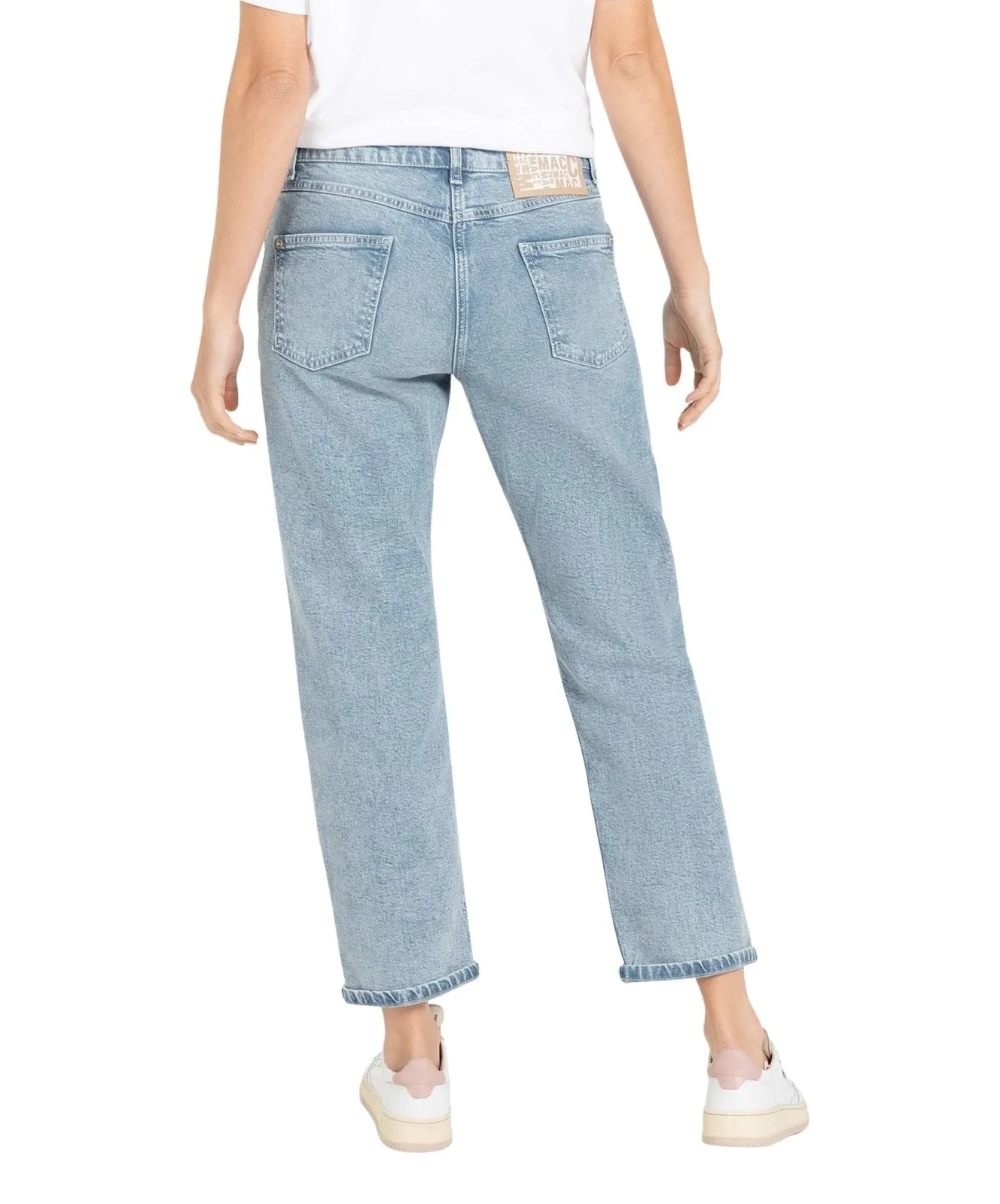 Damen Jeans Straight von MAC in Coal Blue Random Wash