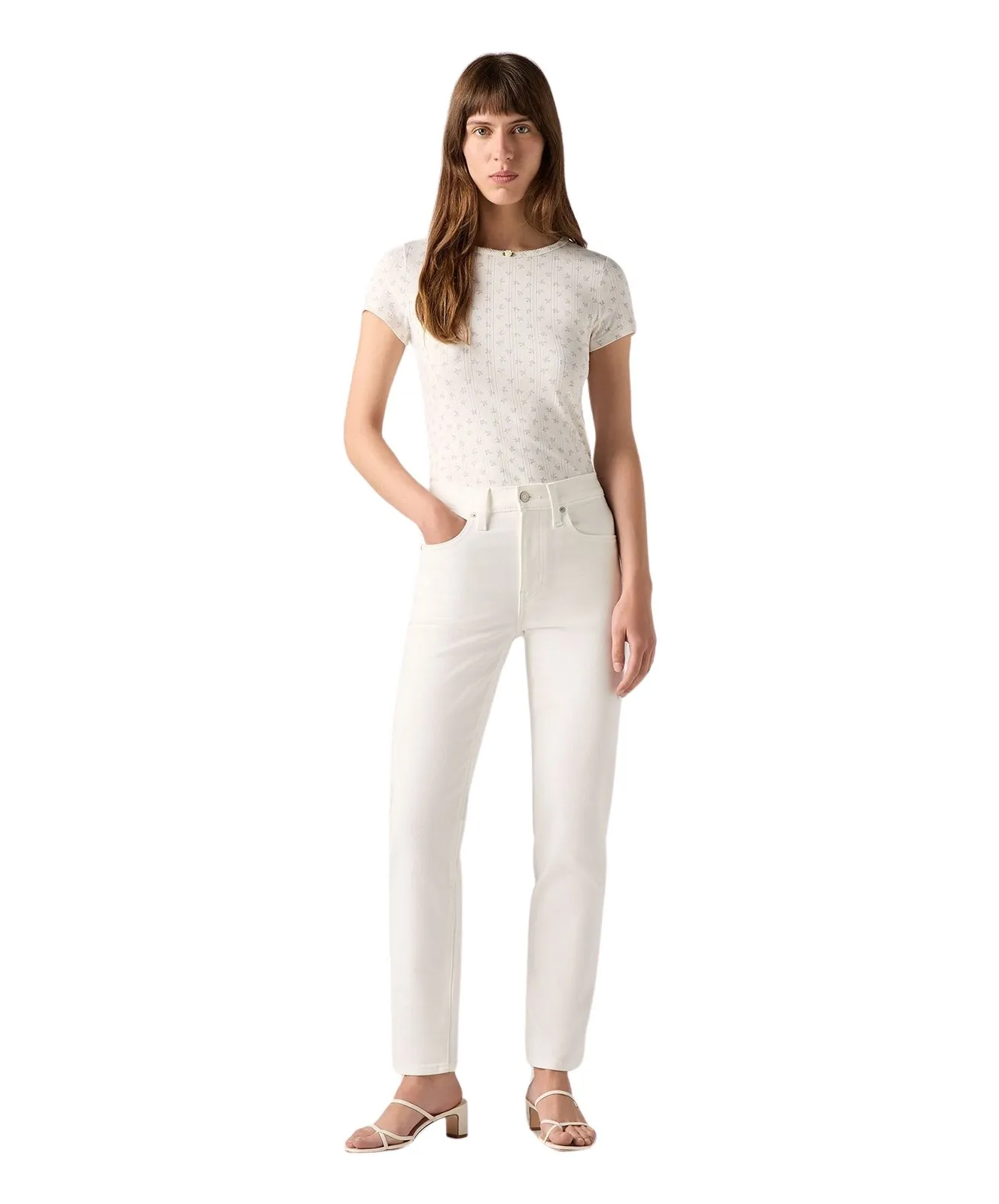 Damen Jeans 724 High Rise von Levis in Cloud Dancer