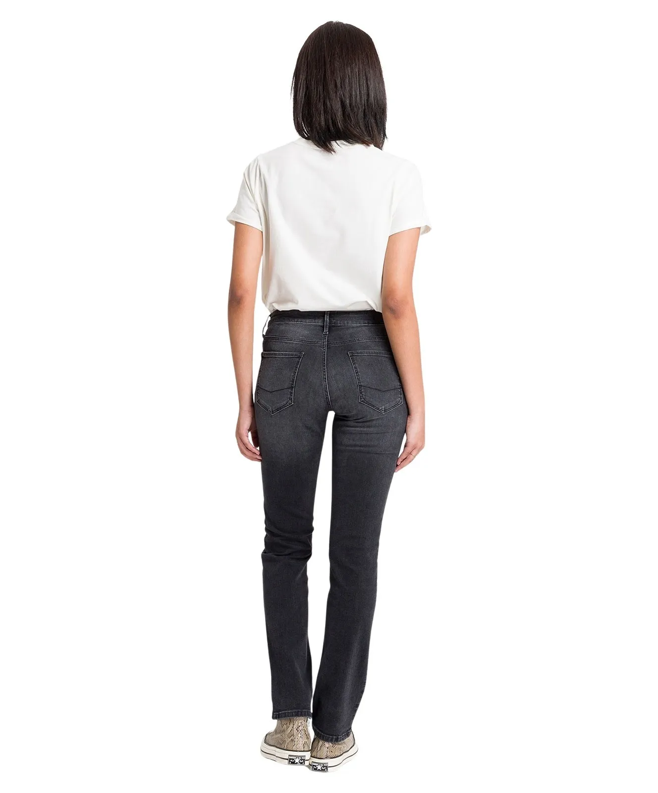 Damen Jeans Rose von Cross in Black Used