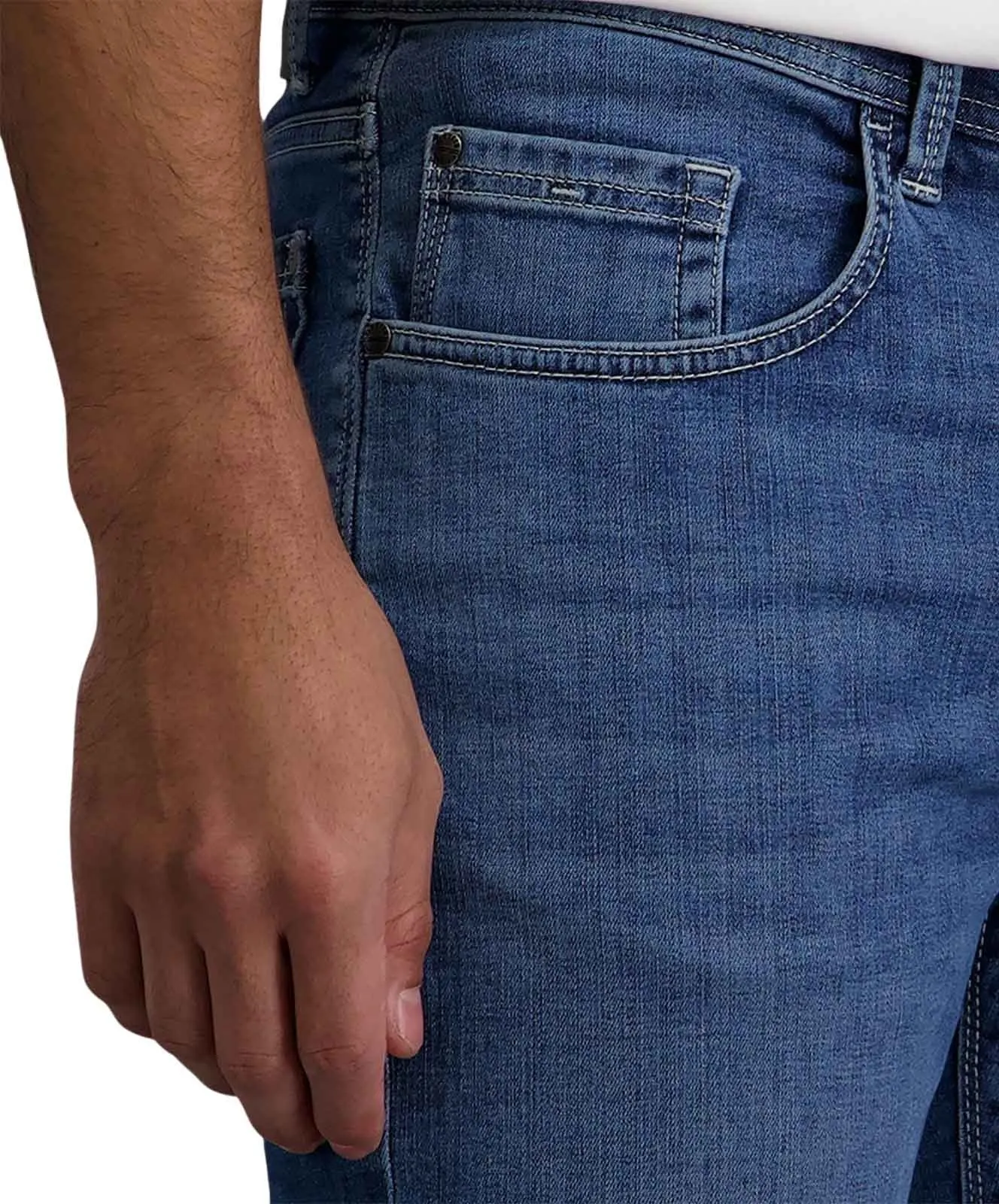 Herren Jeans Rando Megaflex 1680 von Pioneer in Light Blue Used