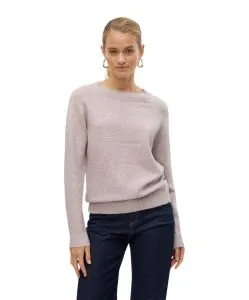 Vero Moda Doffy - Rosa Strickpullover mit Rundhals