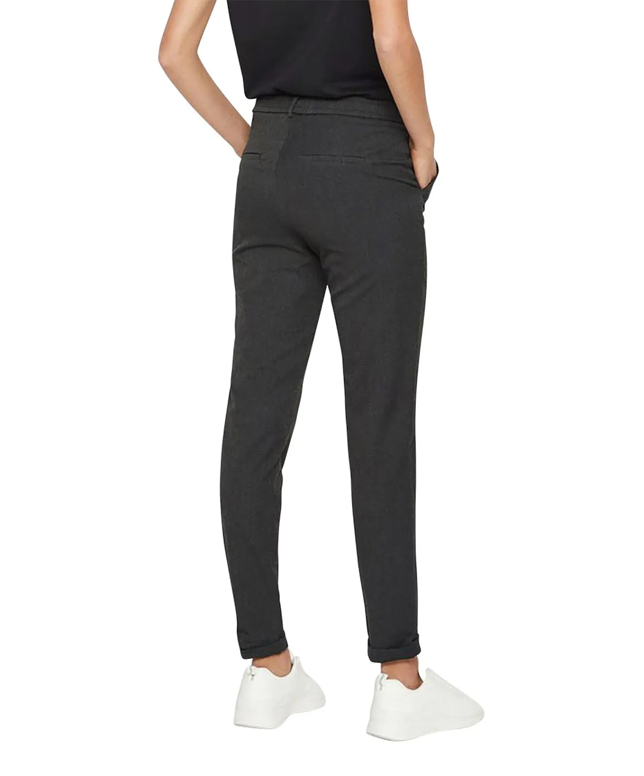 Damen Hose Maya von Vero Moda in Dark Grey Melange