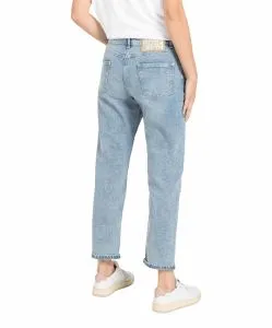 MAC Straight Jeans in hellblau und Krempel-Look