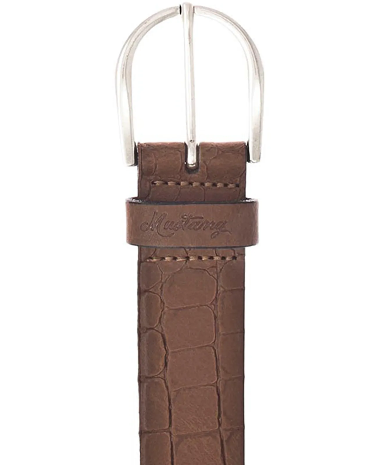 Damen Gürtel 3cm Echtleder-Damengürtel von Mustang in Cognac