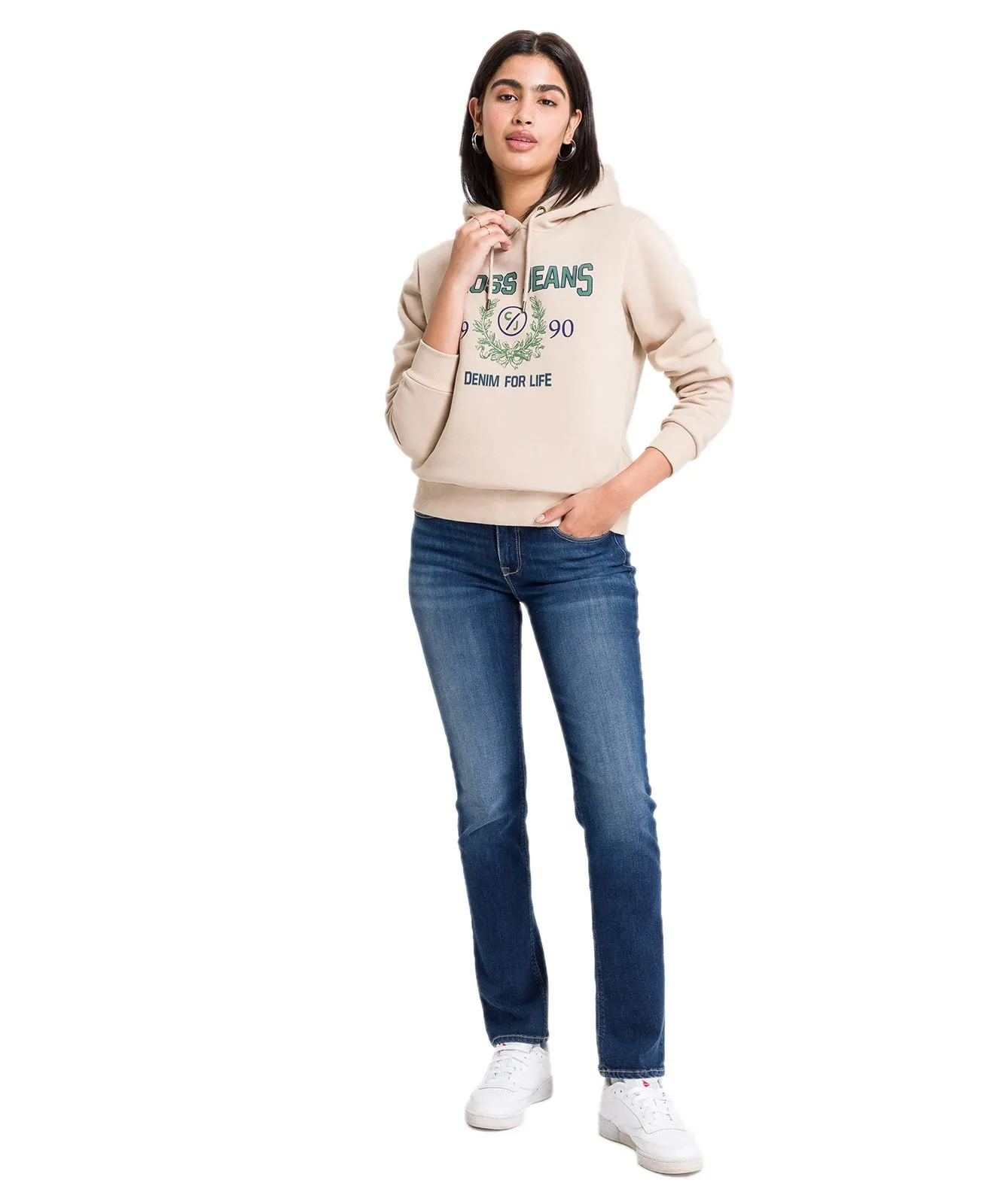 Damen Jeans Rose von Cross in Deep Blue Used