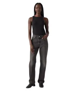 Levi's 501 90s Jeans mit geradem Bein in schwarzer Waschung