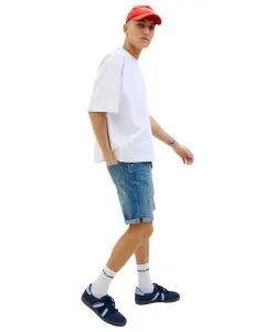 Jack & Jones Jeansshorts Rick Fox in blau mit Rissen