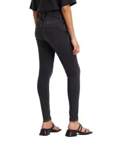 Levis 720 High Waisted Skinny Jeans in Black Mustang