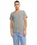 Herren Shirt Basic V-Neck Tee von Jack & Jones in Light Grey Melange