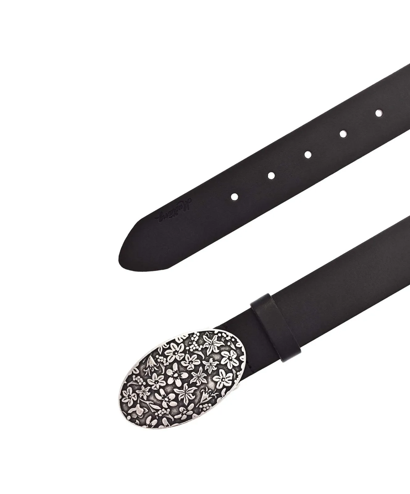 Damen Gürtel 4cm Ledergürtel mit Schließe von Mustang in Black