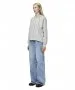 Damen Pullover Chilli Zip von Pieces in Light Grey Melange