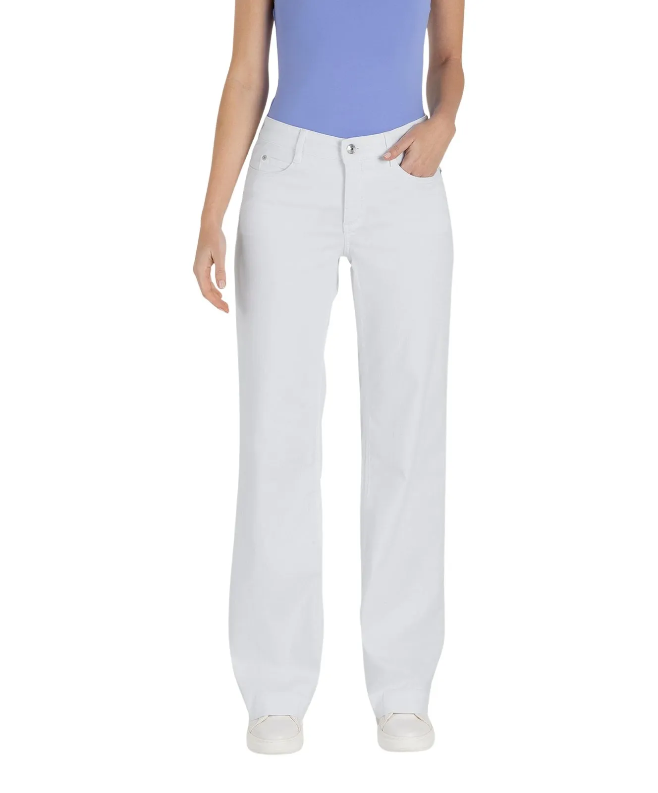 Damen Jeans Dream Wide Leg von MAC in White Denim