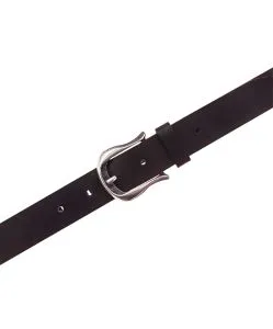 Mustang Gürtel aus Leder mit femininer Schließe in Schwarz