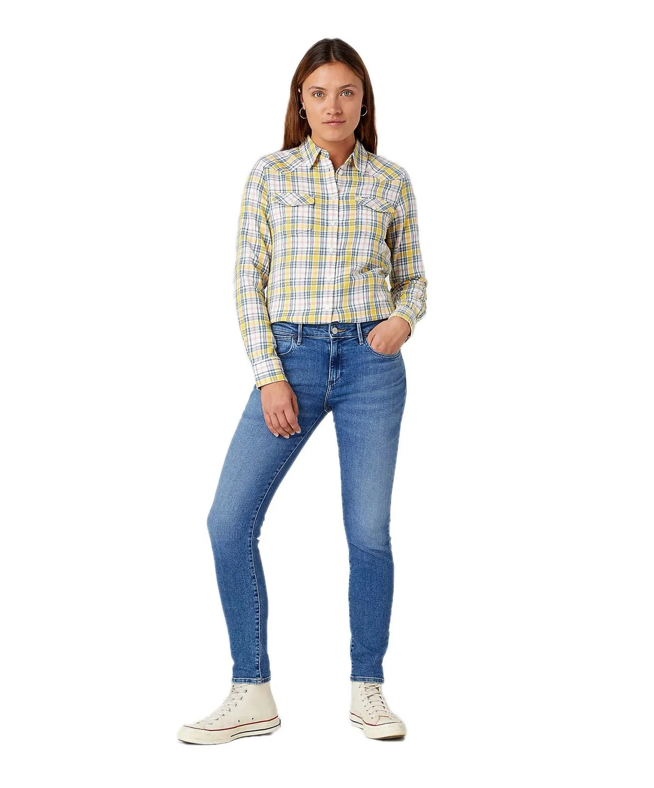 Damen Jeans Skinny von Wrangler in Raven