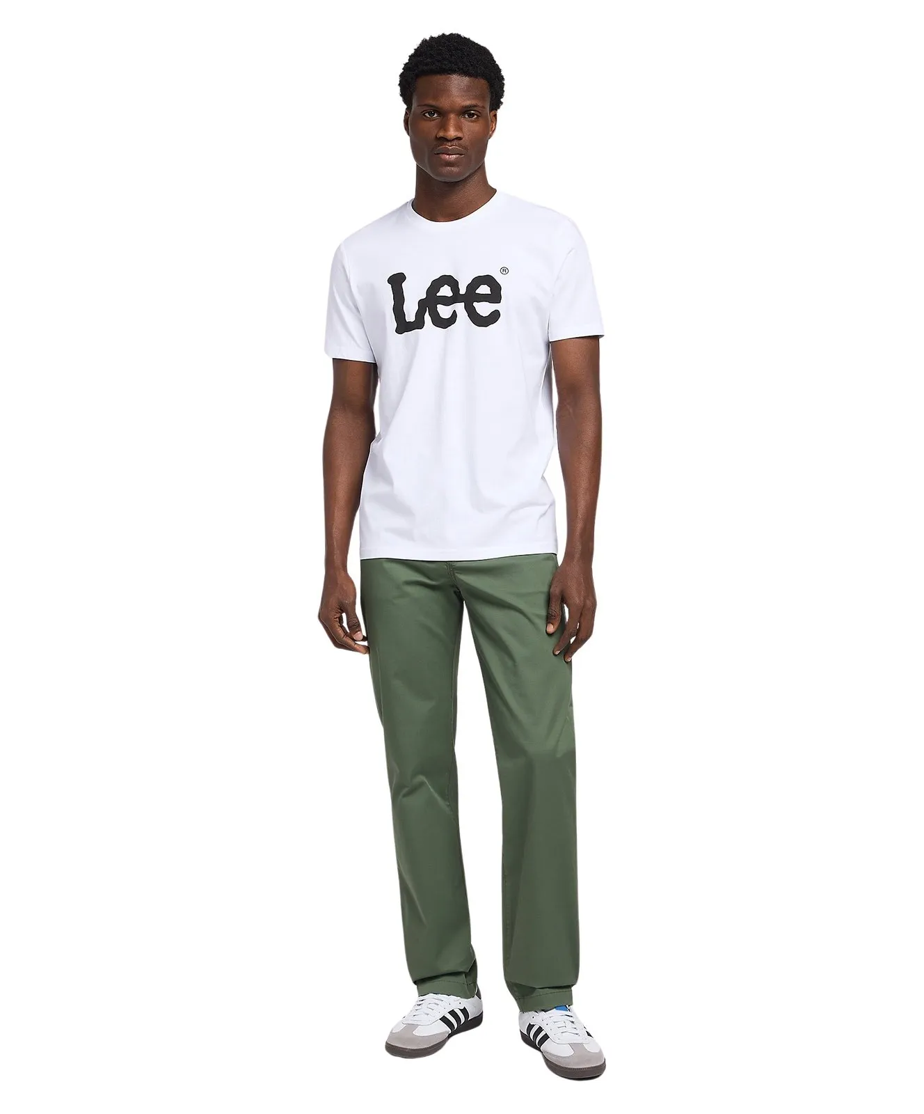 Herren Shirt Wobbly Logo Tee von Lee in White