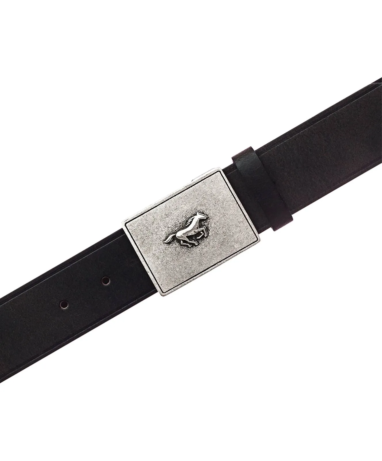 Herren Gürtel 40 mm Ledergürtel mit Schließe von Mustang in Dark Brown