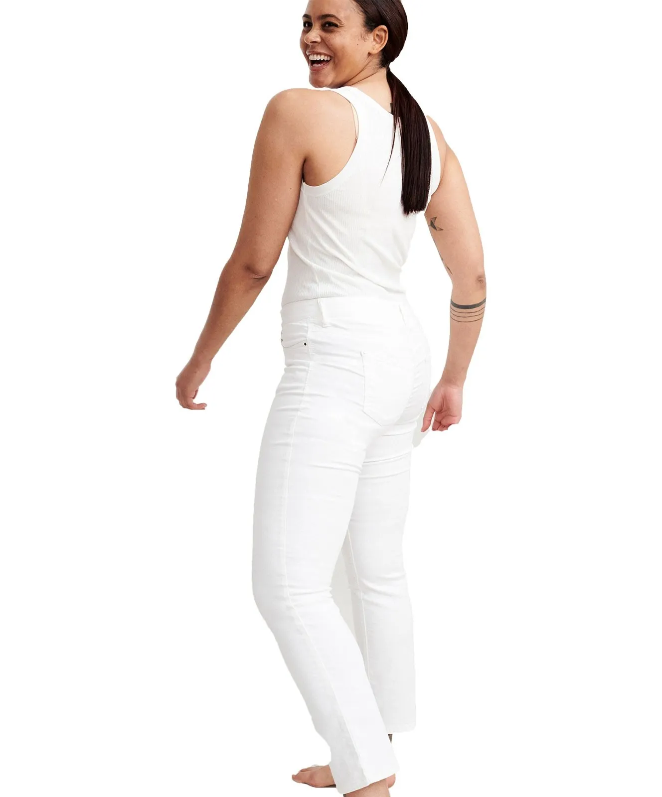 Damen Jeans Dream von MAC in White Denim