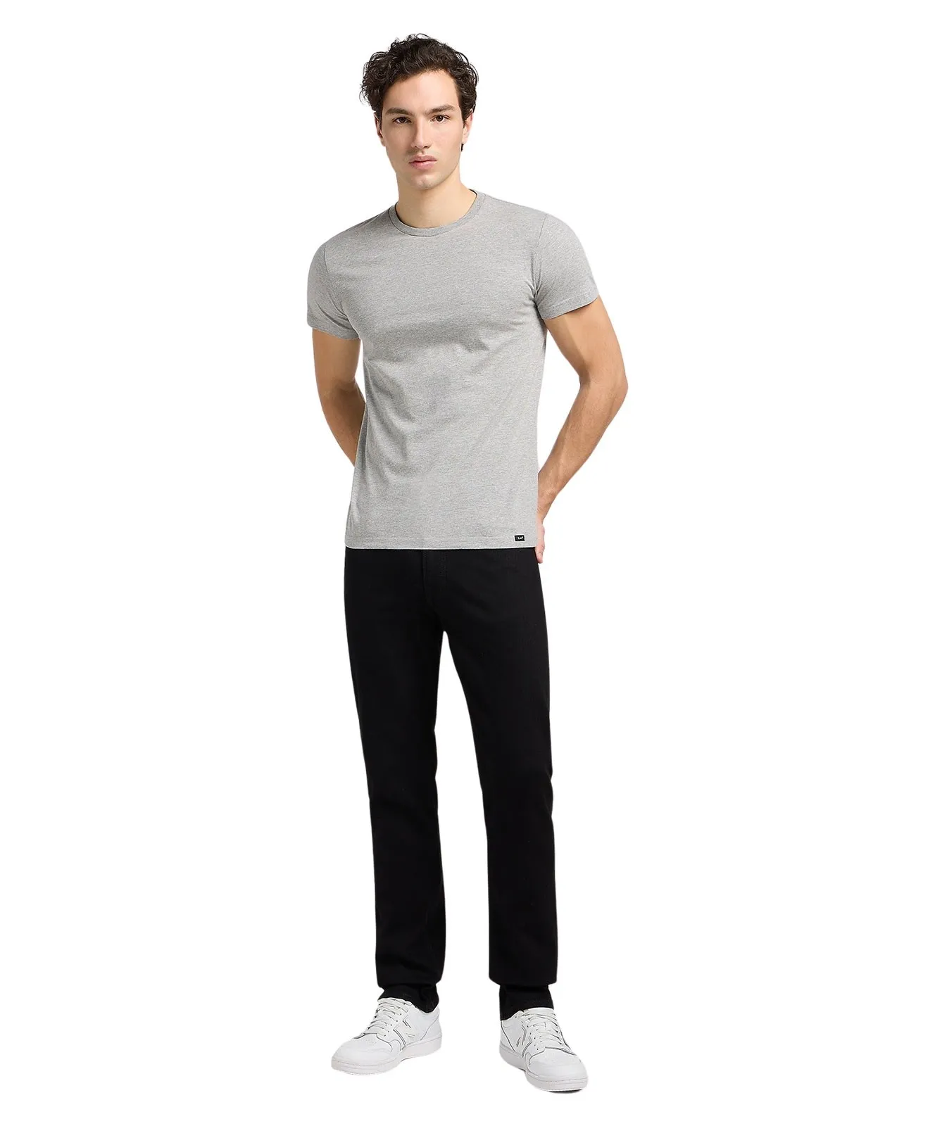 Herren Shirt Twin Pack Crew von Lee in Greymele Navy