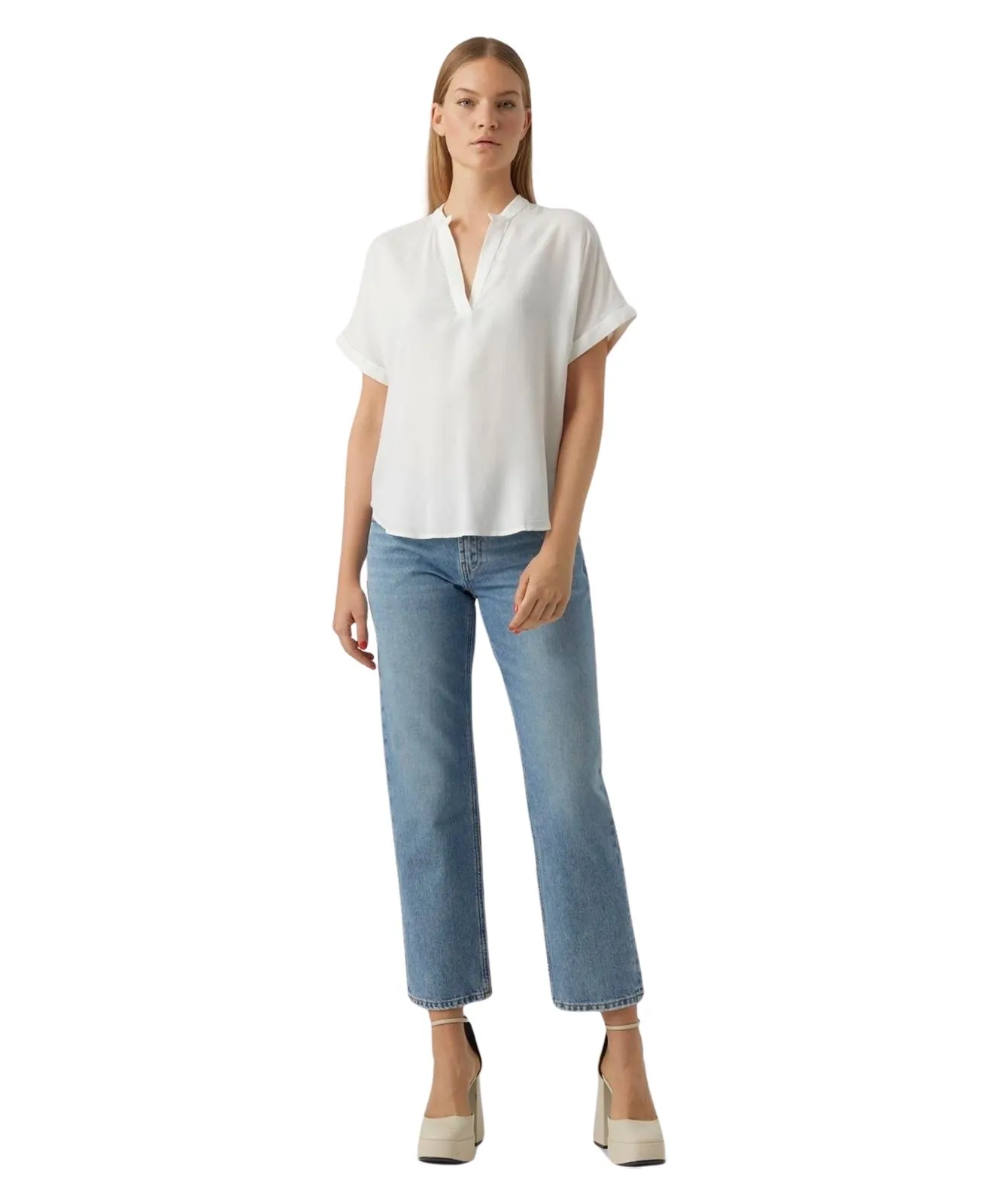 Damen Shirt Beauty von Vero Moda in Snow White
