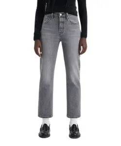 Levi's Crop 501 Jeans mit ⅞ Lange in Grau