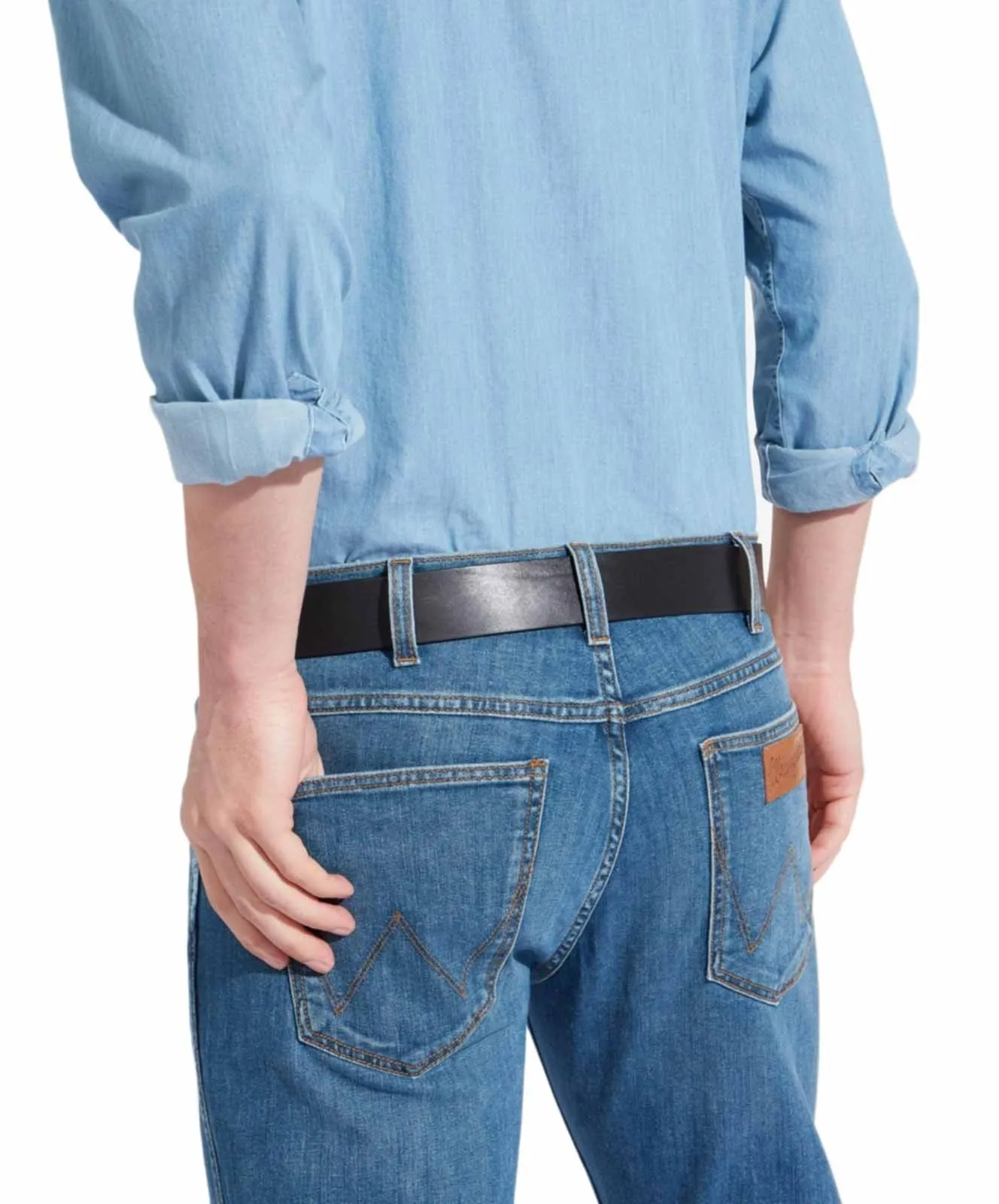 Herren Gürtel Kabelbuckle Belt von Wrangler in Black