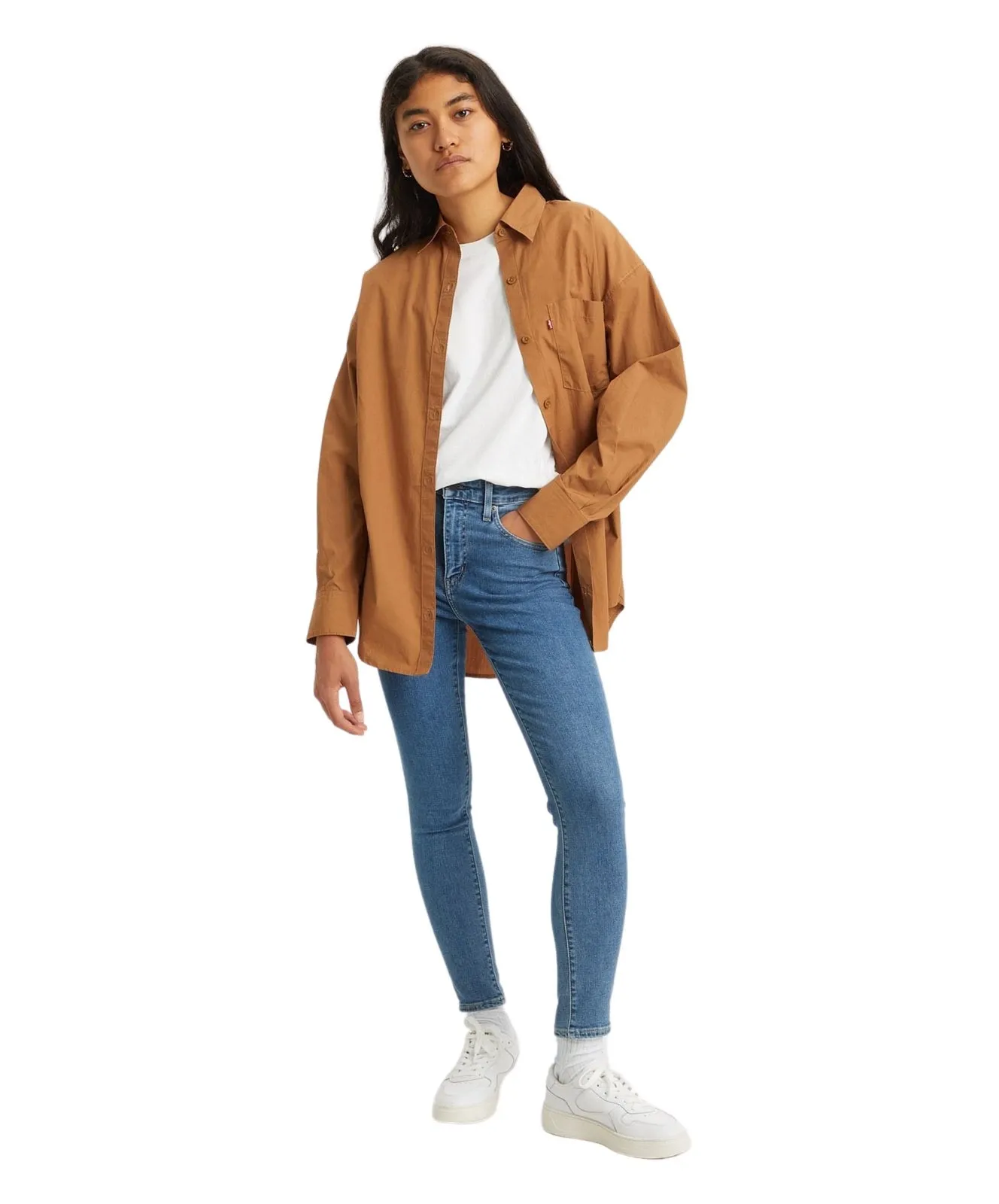 Damen Jeans 721 High Rise Skinny von Levis in Beach Break Stone
