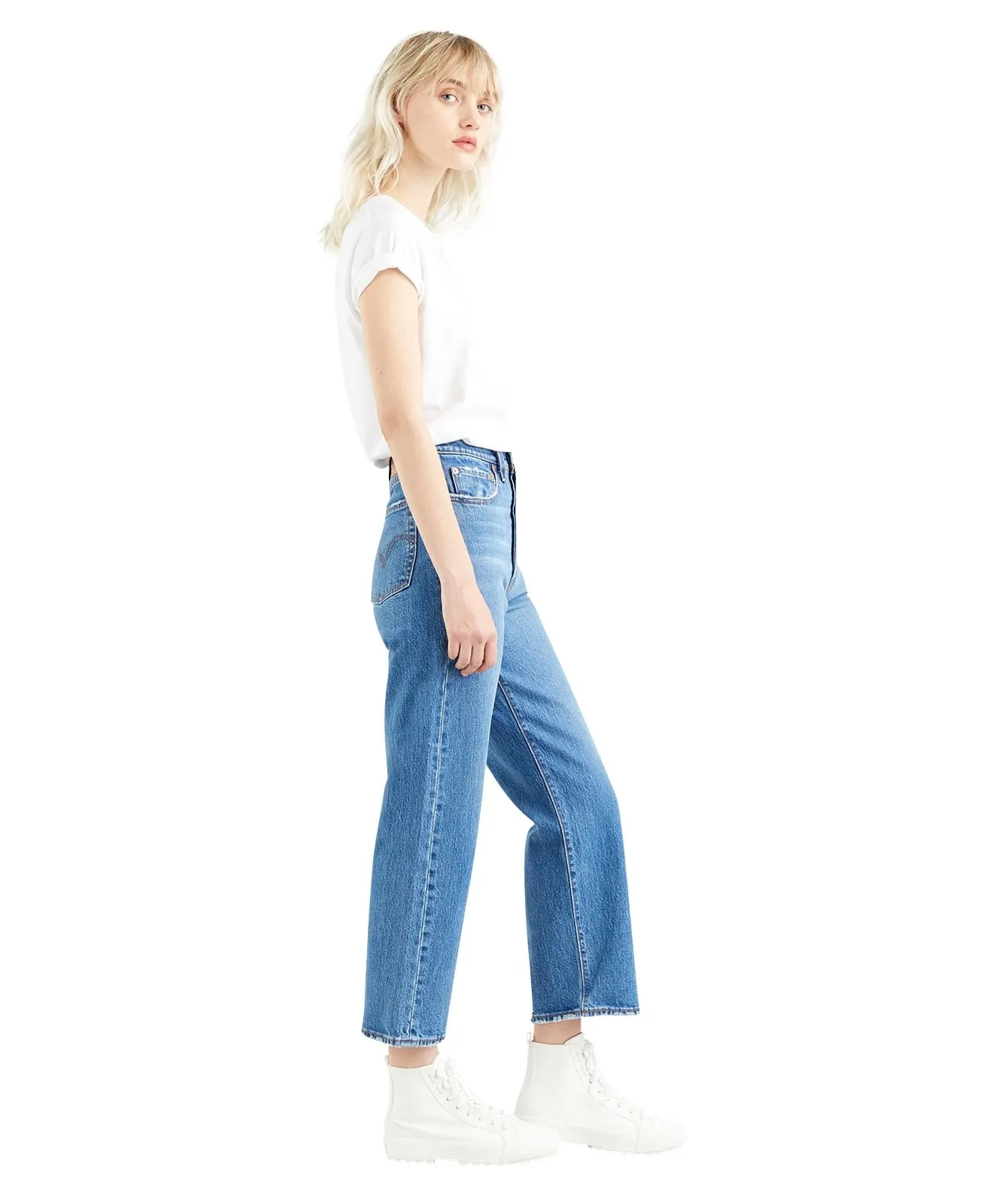 Damen Jeans Ribcage Straight Ankle von Levis in Jazz Jive Together