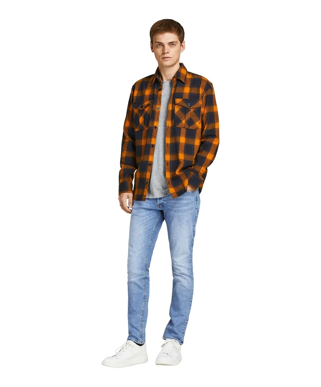 Herren Jeans Glenn Original von Jack & Jones in Blue Denim