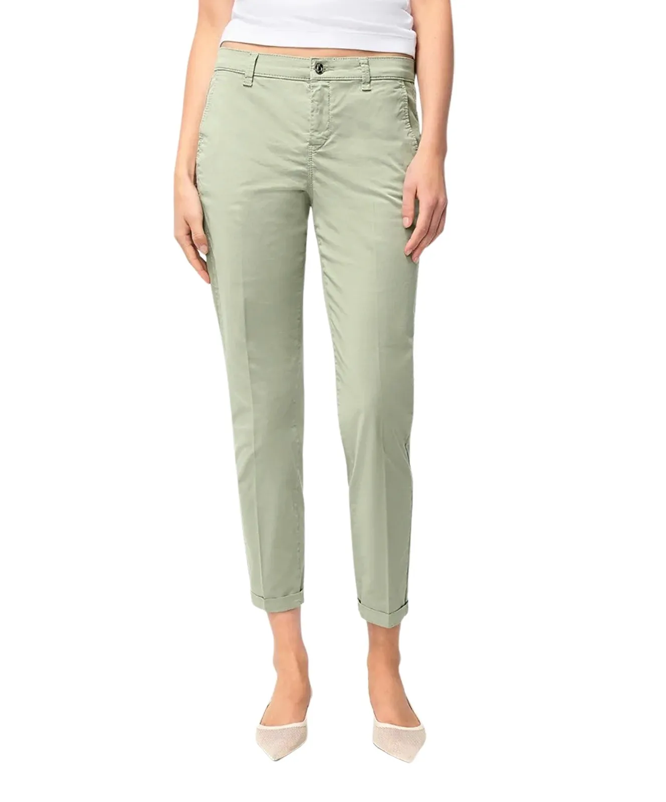 Damen Hose Chino Turn Up von MAC in Dried Rosemary