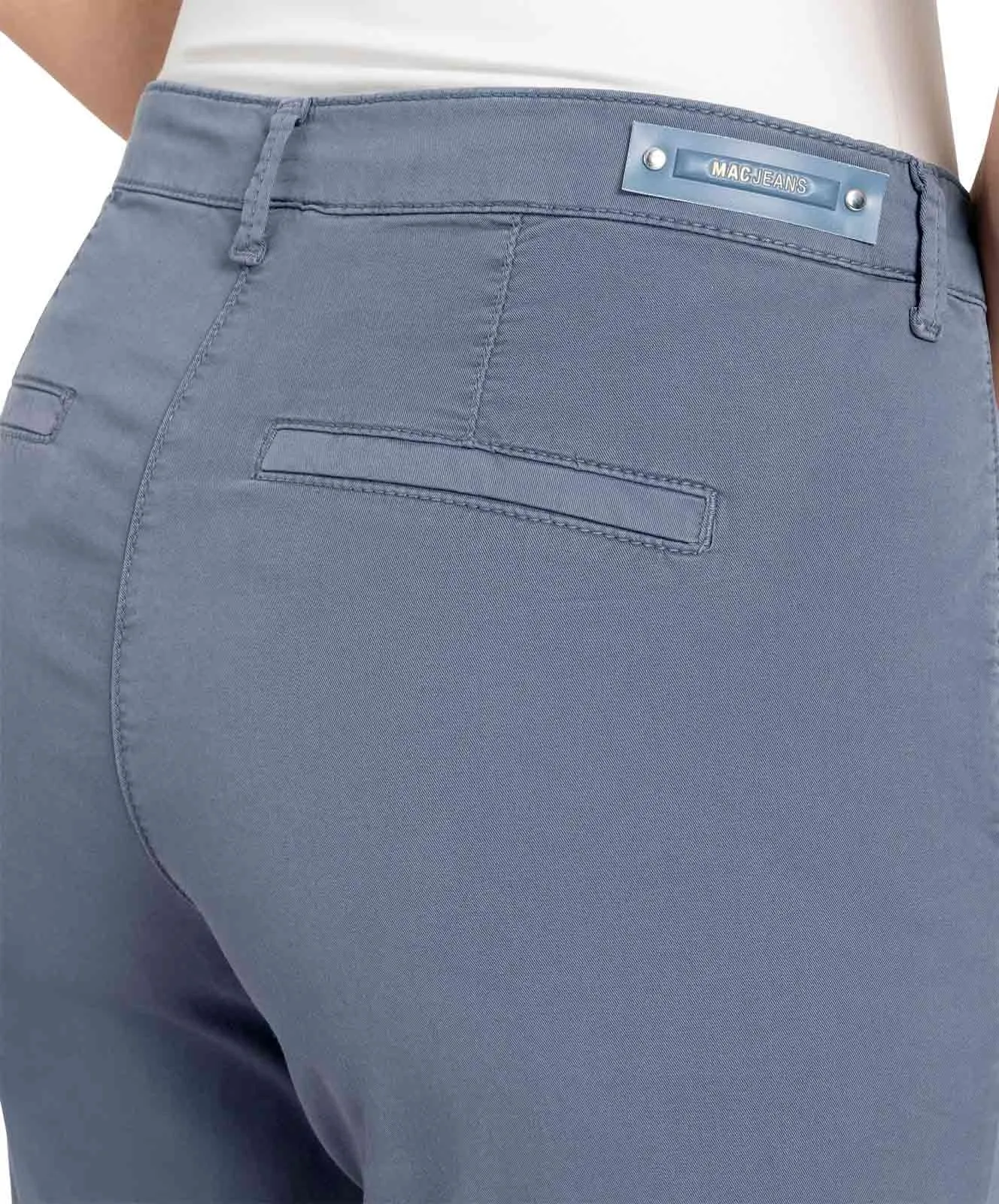 Damen Hose Chino Turn Up von MAC in Grisaille