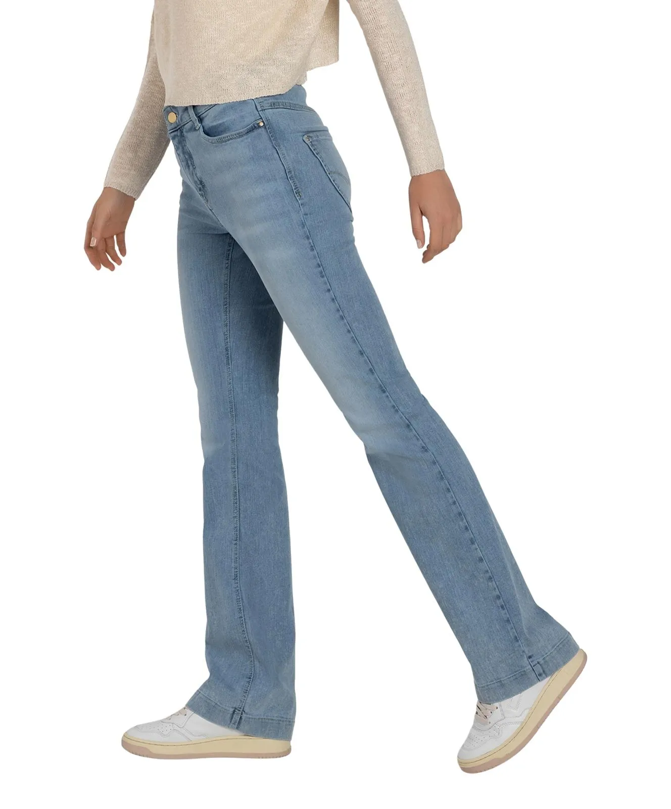 Damen Jeans Dream Boot Authentic von MAC in Summer Blue Clouds Wash