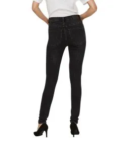 Vero Moda High Waist Skinny Jeans Loa in Black Used